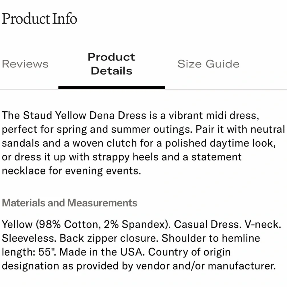 Staud Dena Yellow Lemon Print Maxi Dress - Size 10 - Picture 8 of 10